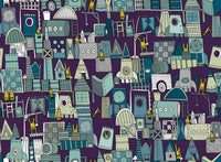Space Rocket Construction Poster Print by Sharon Turner