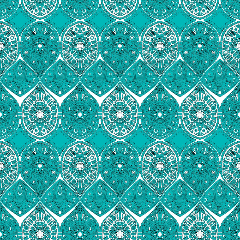 Saffreya Turquoise Poster Print by Sharon Turner