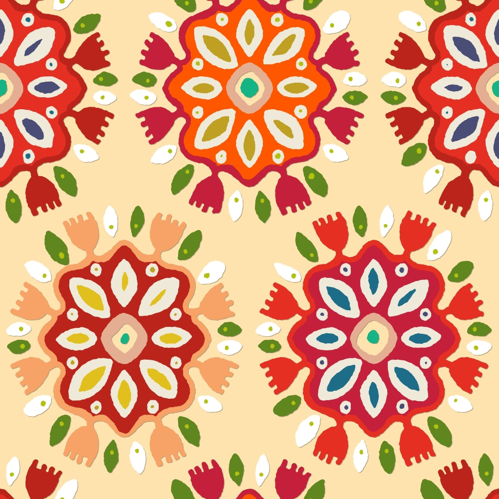 FLOR Poster Print by Sharon Turner featuring vibrant floral design.