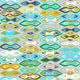 Sagar Silver Ikat Poster Print by Sharon Turner showcasing intricate patterns.