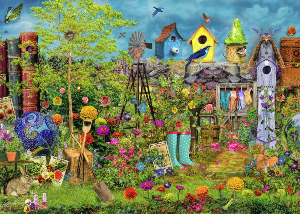 Summer Garden Poster Print by Aimee Stewart featuring colorful flowers.