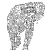 Painted Elephant Diamond Poster Print by Sharon Turner