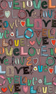 LOVE ivory white poster print by Sharon Turner, elegant home decor