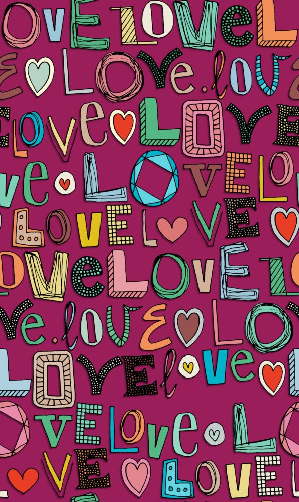 LOVE Mocha Poster Print by Sharon Turner showcasing warm colors.