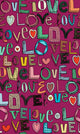 LOVE Mocha Poster Print by Sharon Turner showcasing warm colors.