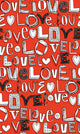 LOVE Pink Poster Print by Sharon Turner in vibrant pink color.