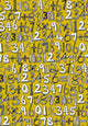 Math Doodle Yellow Poster Print by Sharon Turner featuring playful doodles and mathematical symbols.