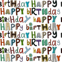 Happy Birthday White Poster Print by Sharon Turner