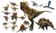 18 Individual Dinosaurs Poster Print by Jan Patrick showcasing colorful dinosaur illustrations.