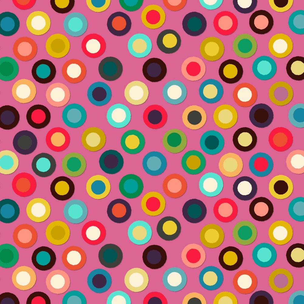 Turquoise Pop Spot Poster Print by Sharon Turner showcasing vibrant colors.