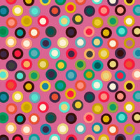 Turquoise Pop Spot Poster Print by Sharon Turner showcasing vibrant colors.
