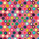 Turquoise Pop Spot Poster Print by Sharon Turner showcasing vibrant colors.