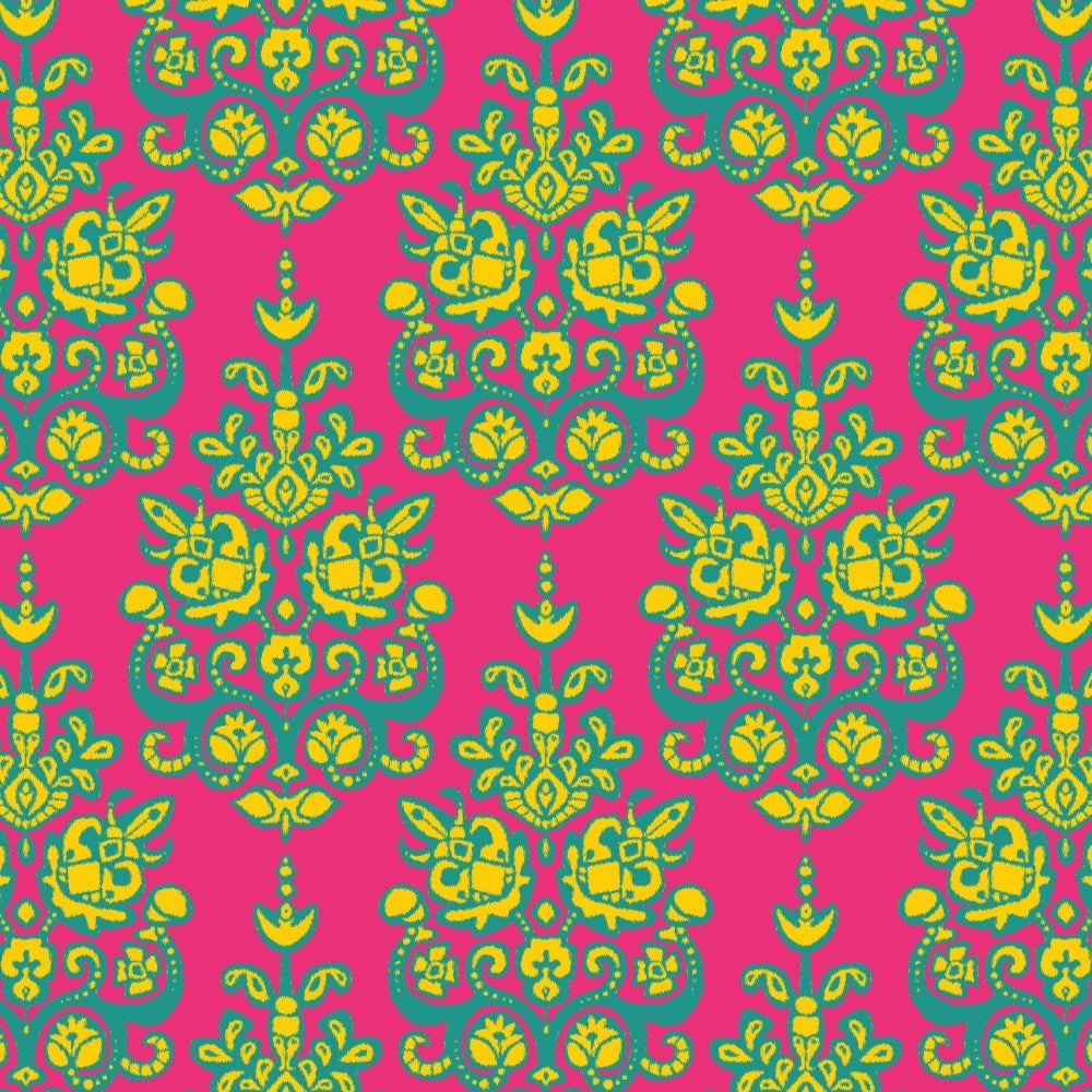 Damask Ikat Poster Print by Sharon Turner, vibrant design on premium paper.