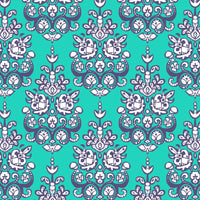 Damask Ikat Poster Print showcasing an elegant design.