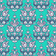 Damask Ikat Poster Print showcasing an elegant design.