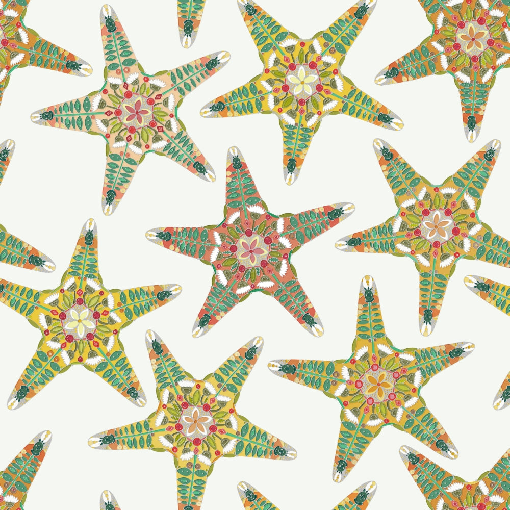 Starfish Flowers Poster Print by Sharon Turner featuring vibrant colors and floral designs.
