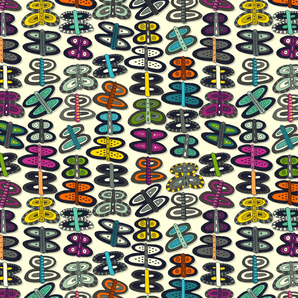 Butterfly Pop Art Poster Print by Sharon Turner in vibrant colors.