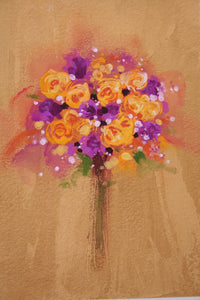 Bunch 5 Poster Print by John Francis showcasing vibrant flowers.