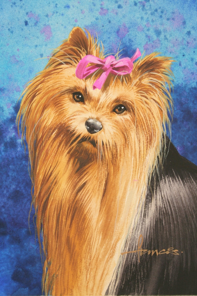 Yorky Poster Print by John Francis showcasing a Yorkshire Terrier