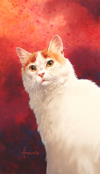 Van Cat Poster Print by John Francis showcasing playful and colorful design.