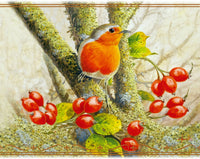 Robin Candles Autumn Poster Print by John Francis showcasing vibrant autumn colors