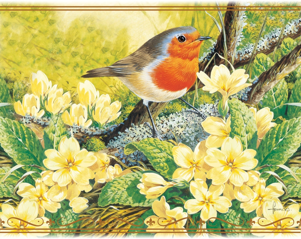 Robin Candles Spring Poster Print by John Francis featuring robins and candles.