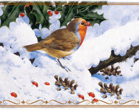 Robin Candles Winter Poster Print by John Francis featuring serene winter imagery.