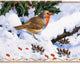 Robin Candles Winter Poster Print by John Francis featuring serene winter imagery.