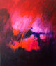 Red Rain Poster Print by John Francis, vibrant nature artwork.