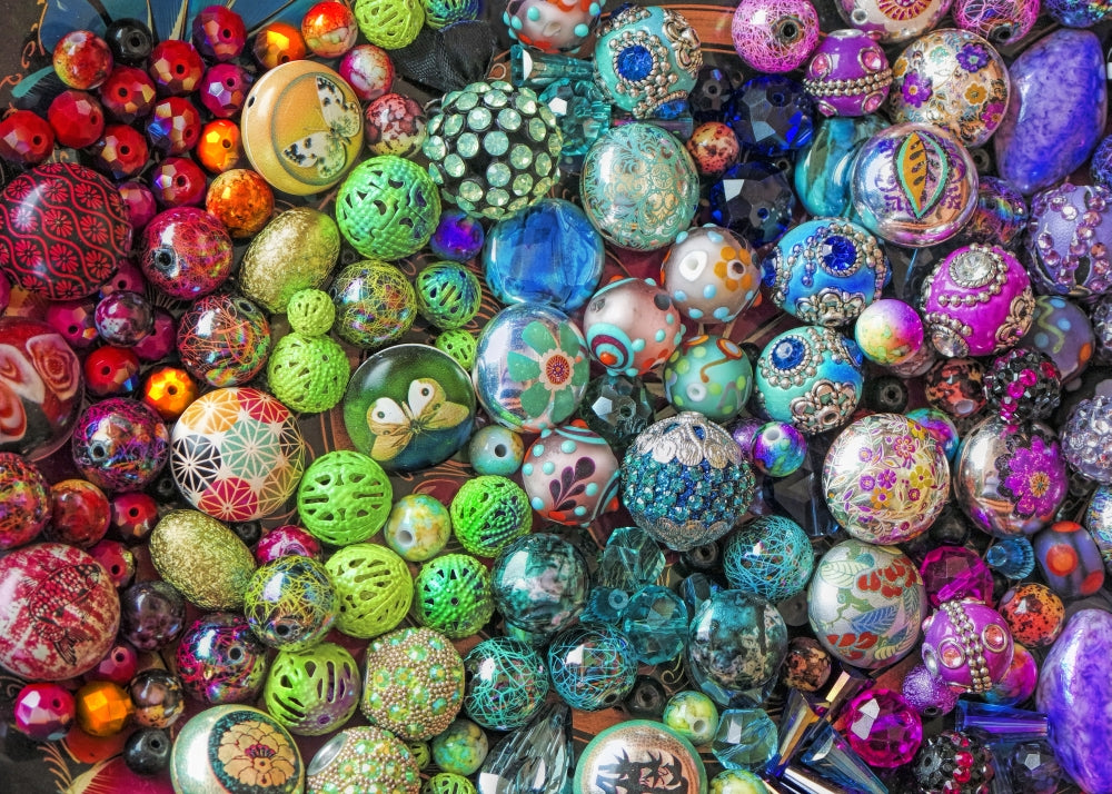 Rainbow Beads Poster Print by Aimee Stewart featuring colorful beads