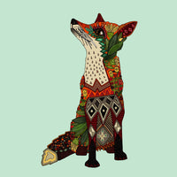 Fox Love Poster Print by Sharon Turner featuring a charming fox illustration.