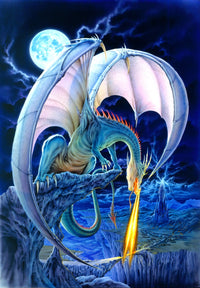 Dragon Causeway Variant 1 Poster Print by Robin Koni showcasing vibrant colors and intricate details.