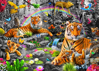 Brilliant Jungle Poster Print by Adrian Chesterman featuring lush green jungle scenery.