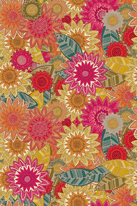 Sunshine Garden Poster Print by Sharon Turner showcasing vibrant flowers and greenery.