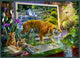 Tiger Coming to Life Poster Print by Jan Patrick in vibrant colors.