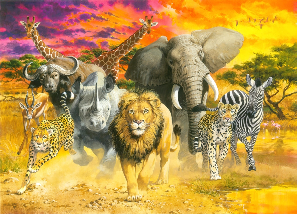 African Finest Poster Print by John Francis showcasing vibrant African art.