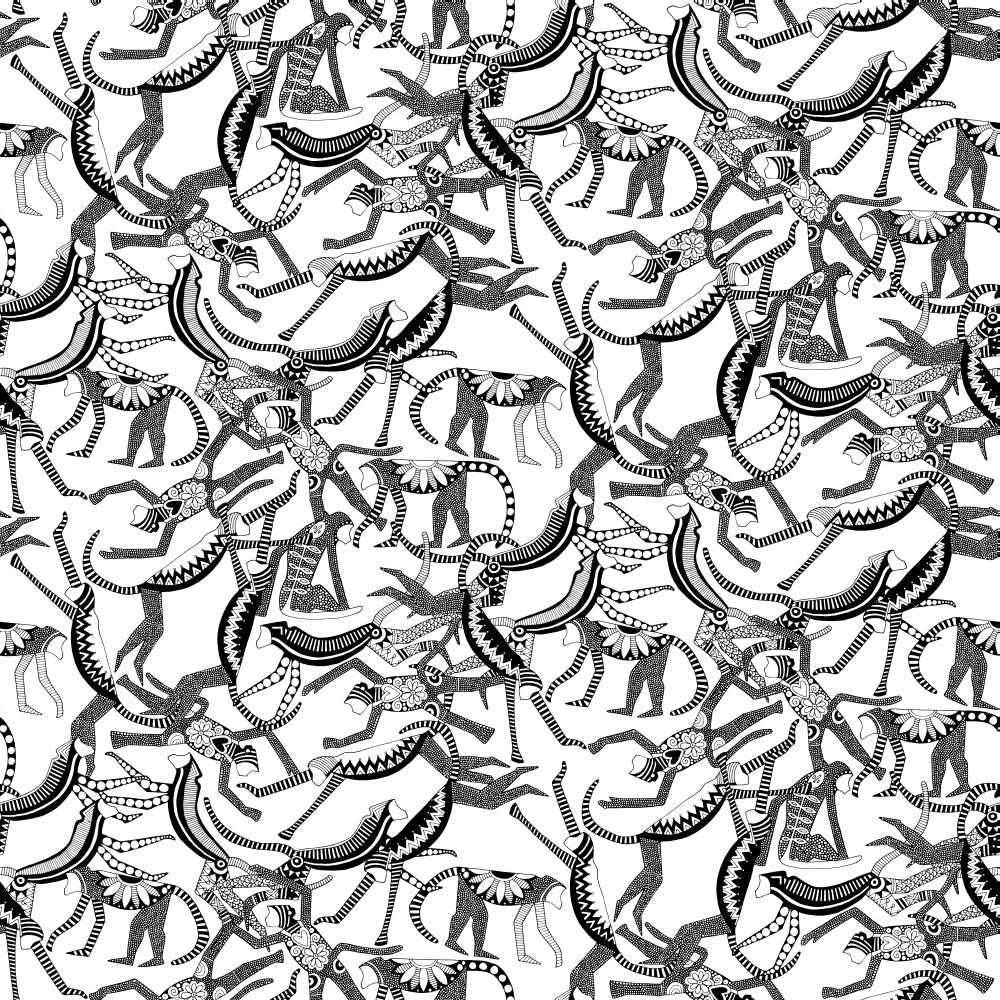 Monkey Blue Poster Print by Sharon Turner showcasing a playful monkey design.