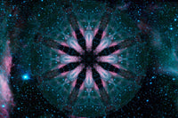Galactic Mandala Poster Print by Aimee Stewart, featuring cosmic elements and intricate mandala design.