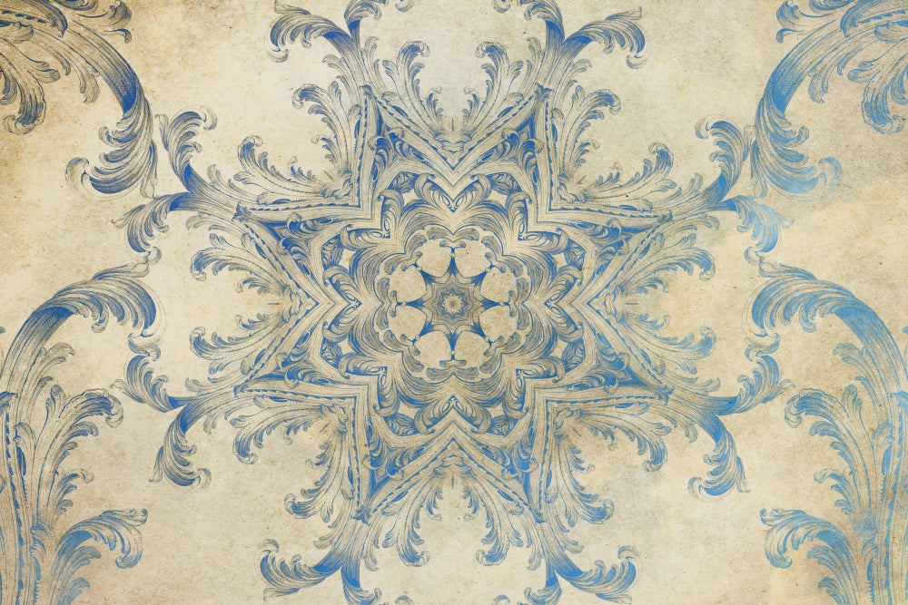 Mandala - Blue Sky Swirl Poster Print by Aimee Stewart featuring blue hues and intricate design.