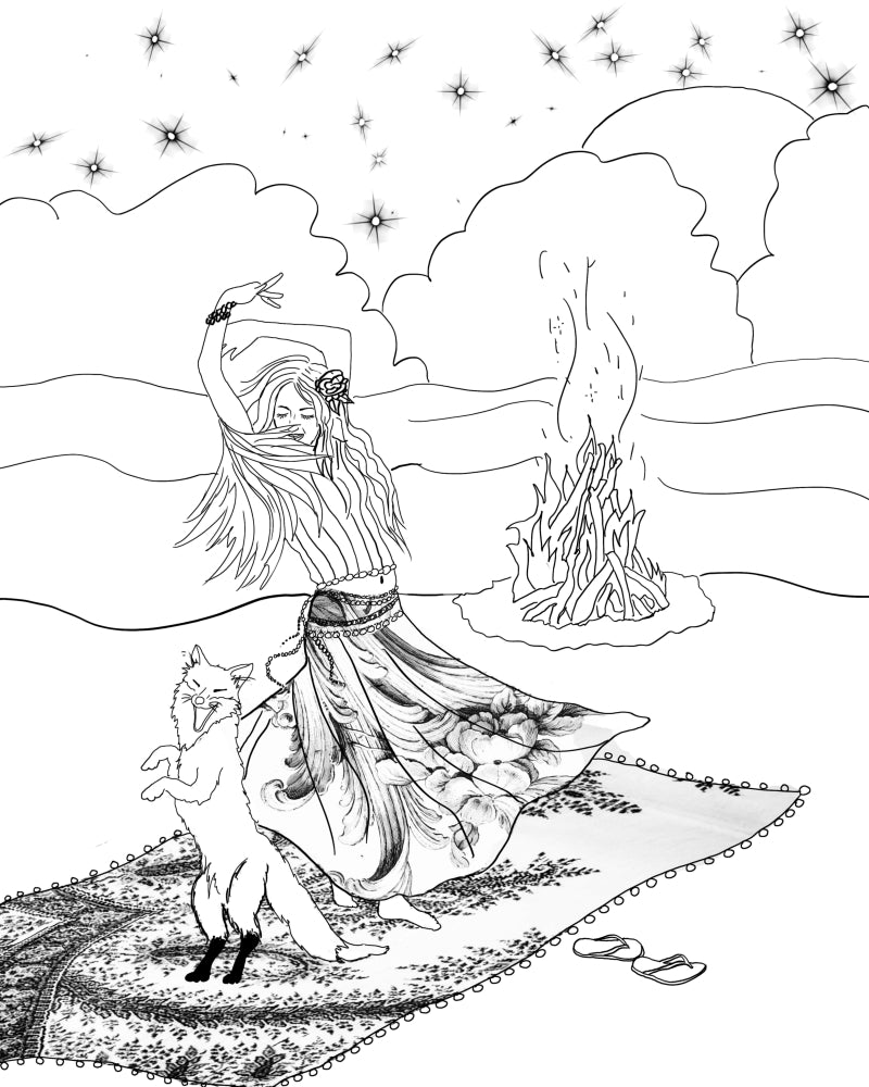 Dance Like a Dervish Coloring Page Poster Print by Aimee Stewart