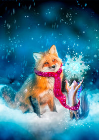 First Snow Poster Print by Aimee Stewart showcasing a serene winter landscape.