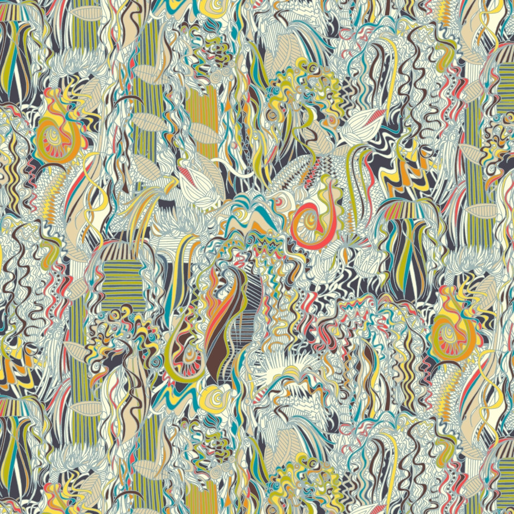 Hairspray Jungle Poster Print by Sharon Turner featuring vibrant jungle scene.