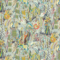 Hairspray Jungle Poster Print by Sharon Turner featuring vibrant jungle scene.
