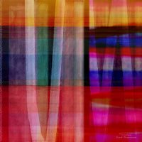Abstract Cross Lines Poster Print by Joost Hogervorst, vibrant modern art