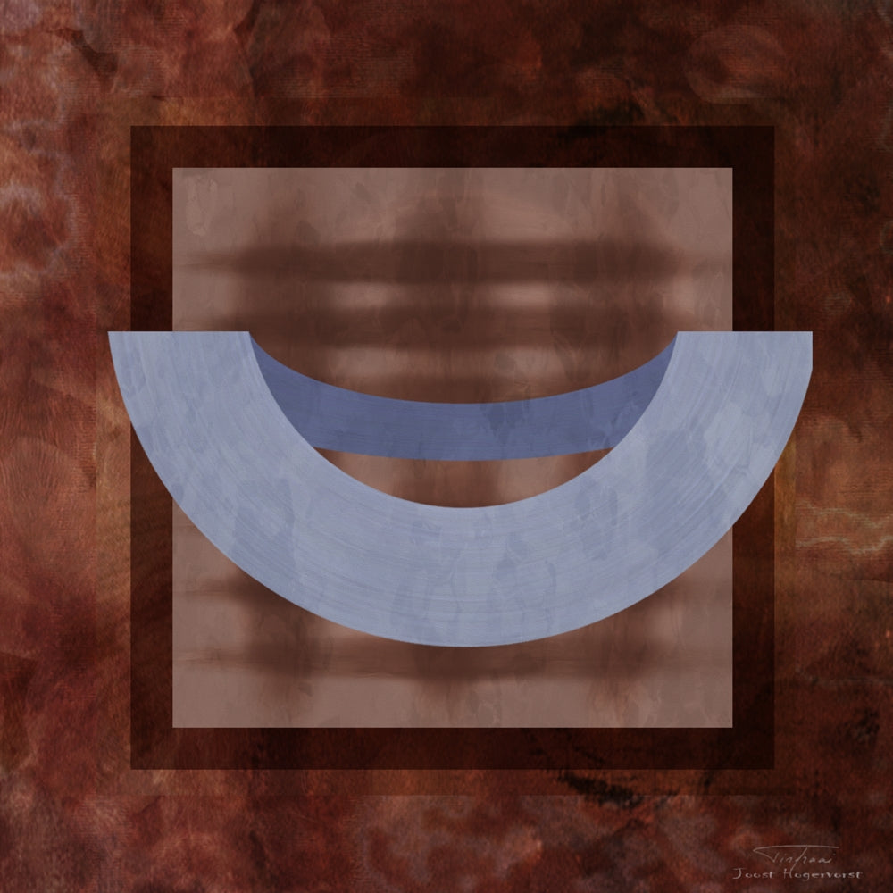 Abstract Mono 01 Poster Print by Joost Hogervorst showcasing monochromatic forms.