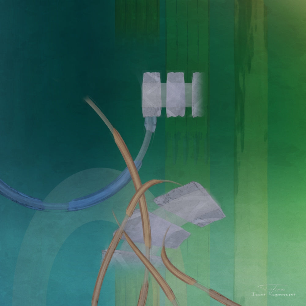 Abstract 03 II Poster Print by Joost Hogervorst showcasing vibrant colors and dynamic shapes.