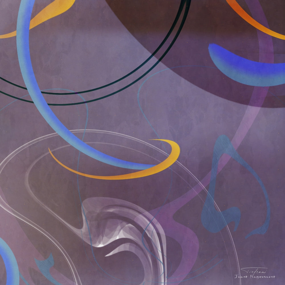Abstract Twirl 07 II Art Print by Joost Hogervorst - colorful modern art print
