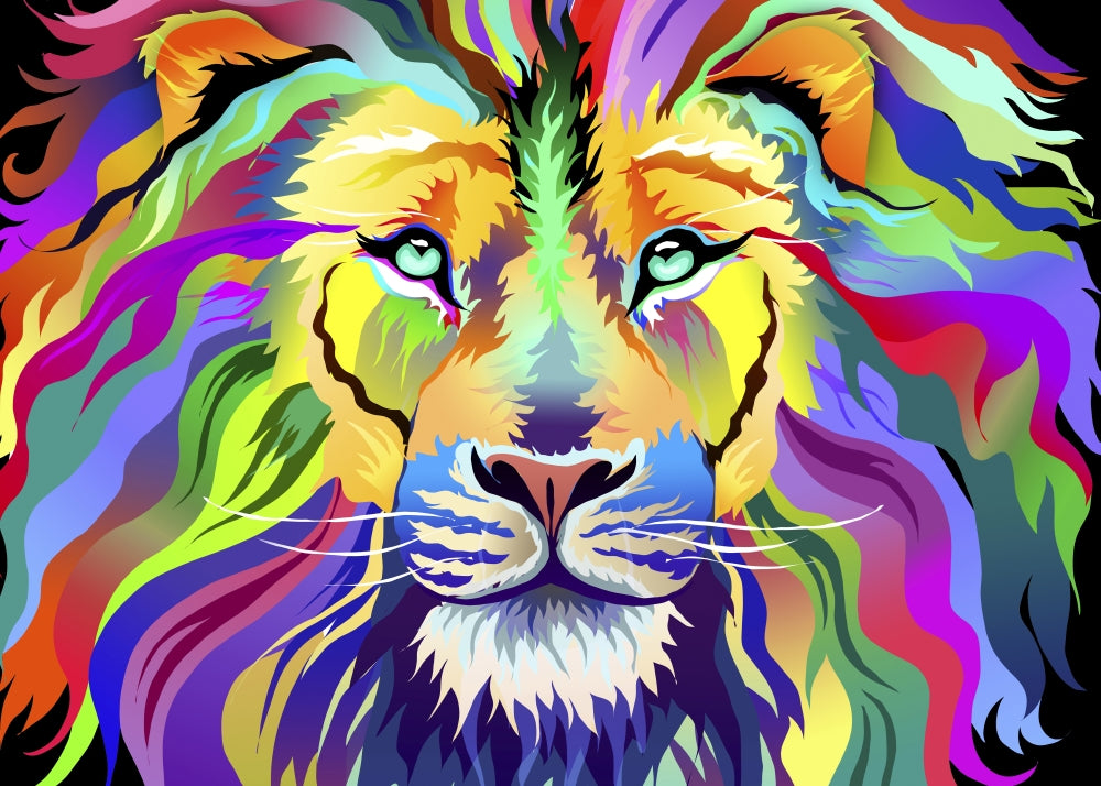 King of Techicolor Poster Print by Aimee Stewart featuring vibrant colors and whimsical design.