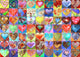 Hearts Grid Poster Print by Aimee Stewart featuring colorful heart designs