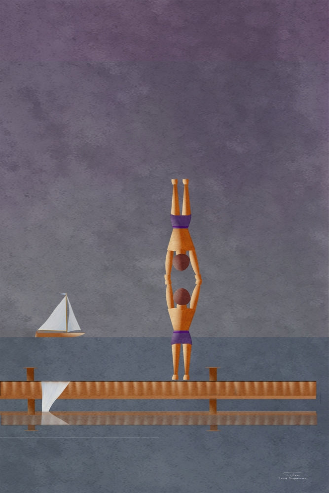 Bathers 02 Poster Print by Joost Hogervorst, featuring serene bathers in a captivating design
